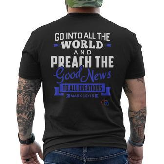 Go Into The World And Preach The Gospel Mark 16 Men's T-shirt Back Print - Monsterry