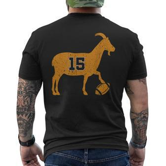 Goat 15 Red And Yellow Fotball Men's T-shirt Back Print - Seseable