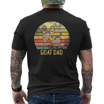 Goat Dad Fun For Goat Owners & Farmers Mens Back Print T-shirt | Mazezy