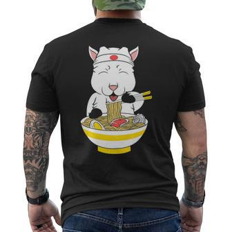Goat Eating Ramen Sleeveless Mens Back Print T-shirt - Thegiftio UK