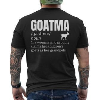 Goat Grandma Grandmother Pet Men's T-shirt Back Print | Mazezy