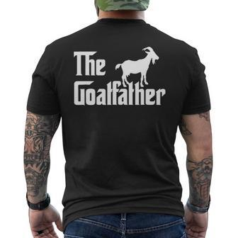 The Goatfather Goat Father Lover Men's T-shirt Back Print | Mazezy