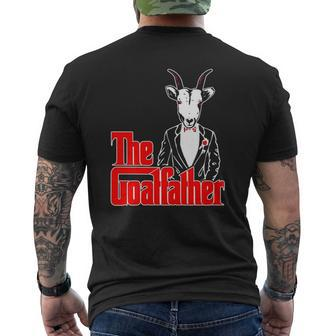 The Goatfather Goat Lover Animal Mens Back Print T-shirt | Mazezy