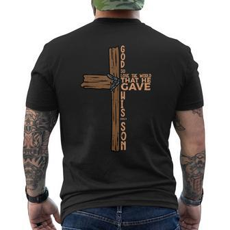 God So Loved The World John 316 Easter Religious Women Men's T-shirt Back Print | Mazezy