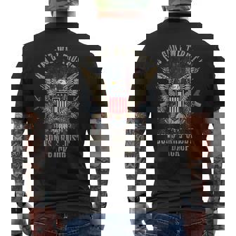 In God We Trust Guns Are Just Backup Ar15 American Flag Men's T-shirt Back Print - Monsterry