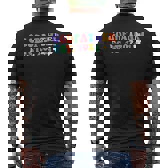 Godfather Est 2024 Father's Day God Dad Announcement Reveal Men's T-shirt Back Print - Thegiftio UK