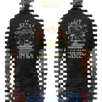 Godfather Level Unlocked Video Gamer Father's Day Men's T-shirt Back Print - Thegiftio UK