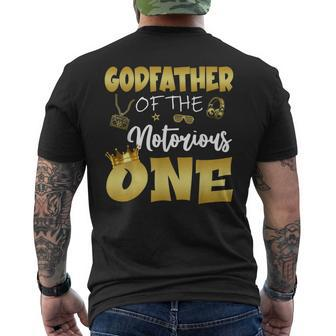 Godfather Of The Notorious One Hip Hop Themed 1St Birthday Men's T-shirt Back Print - Monsterry DE