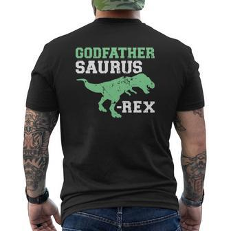 Godfather Saurus-Rex Dinosaur Lovers Mens Back Print T-shirt | Mazezy