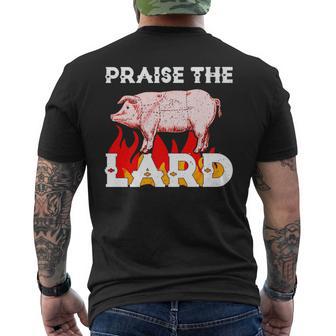 Godly Praise The Lard Bbq Holy Pig Men's T-shirt Back Print - Monsterry