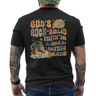 God's Rock Solid Breaker Rock Beach Vbs 2024 Christian Men's T-shirt Back Print - Seseable