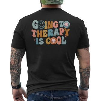 Going To The Therapy Is Cool Retro Feminist Men's T-shirt Back Print - Seseable