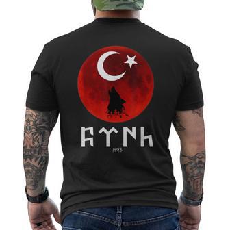 Göktürk Ayyildiz Turkey Flag Turkey Bayrak Bozkurt Tengri S T-Shirt mit Rückendruck - Geschenkecke