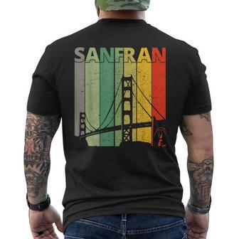 Golden Gate Bridge Vintage San Francisco Golden Gate Men's T-shirt Back Print - Monsterry