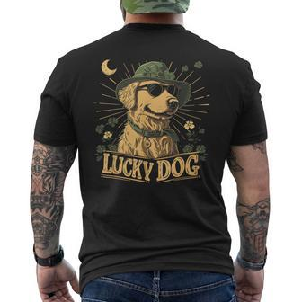 Golden Retriever Dog St Patrick's Day Saint Paddy's Irish Men's T-shirt Back Print - Thegiftio