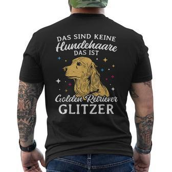 Golden Retriever Glitter Dog Holder Dog Owners T-Shirt mit Rückendruck - Seseable