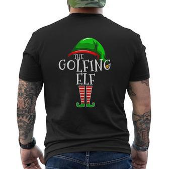 Golfing Elf Family Matching Group Christmas Golf Dad Mens Back Print T-shirt | Seseable UK