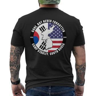 Gone But Never Forgotten Camp Stanley South Korea Veteran Mens Back Print T-shirt - Thegiftio