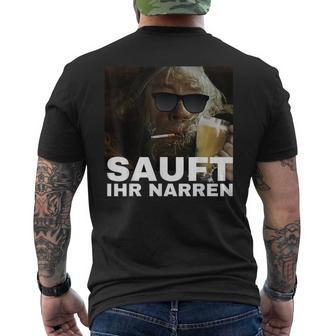 Gönndalf Der Blaue Saufen Ihr Jester Black T-Shirt mit Rückendruck - Seseable