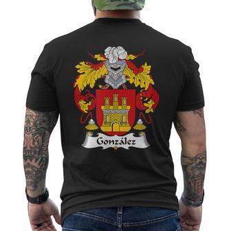 Gonzalez Coat Of Arms Family Crest Mens Back Print T-shirt - Thegiftio UK