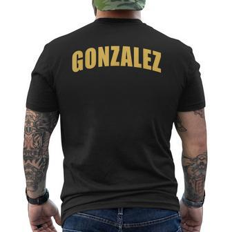 Gonzalez Spanish Last Name Men's T-shirt Back Print - Monsterry