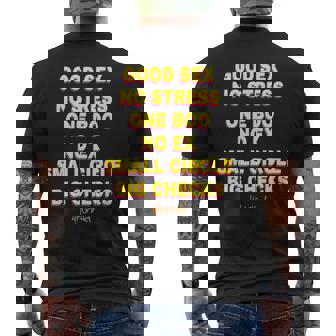 Good Sex No Stresses Ones Boo No Ex Small Circle Big Checks Men's T-shirt Back Print - Monsterry