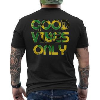 Good Vibe Only Jamaica Flag Tie Dye Positive Vibes Only Men's T-shirt Back Print - Monsterry AU