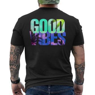 Good Vibes Positive Vibes Only Men's T-shirt Back Print - Monsterry