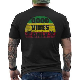 Good Vibes Only Rasta Jamaican Reggae Men's T-shirt Back Print - Monsterry