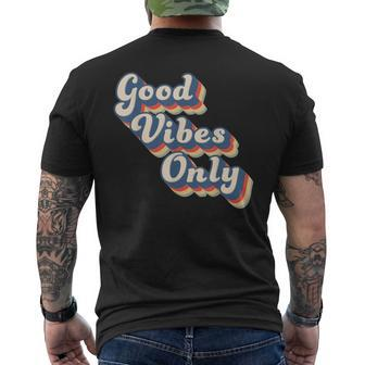 Good Vibes Only Vintage Summer Casual Vacation Men's T-shirt Back Print - Monsterry DE