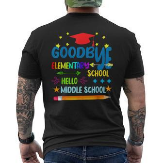 Goodbye Elementary Hello Middle School Graduation 2024 Men's T-shirt Back Print - Thegiftio UK