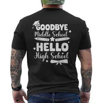 Goodbye Middle School Hello High School Graduation Party Men's T-shirt Back Print - Seseable