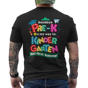 Goodbye Pre-K Graduation To Kindergarten First Summer Men's T-shirt Back Print - Seseable