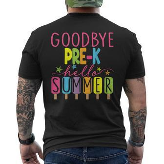 Goodbye Pre-K Hello Summer Last Day Of School Graduation Men's T-shirt Back Print - Monsterry