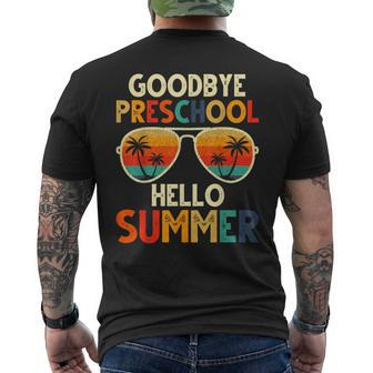 Goodbye Preschool Hello Summer Pre-K Graduation Men's T-shirt Back Print - Seseable
