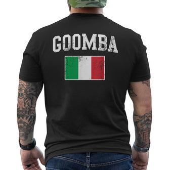 Goomba Italian Flag Italia Italy Vintage Distressed Men's T-shirt Back Print - Monsterry CA