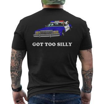 Goose Got Too Silly Men's T-shirt Back Print | Mazezy