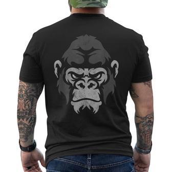 Gorilla Face Intelligent Apes Largest Primates Gorilla Men's T-shirt Back Print - Monsterry AU