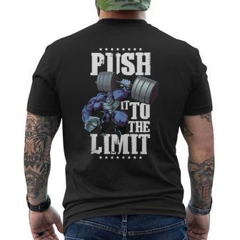Gorilla Push Limit Workout Beast Weights Fitness Gym Men's T-shirt Back Print - Monsterry