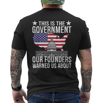 This Is The Government Our Founders Warned Us About Men's T-shirt Back Print - Monsterry