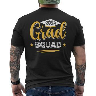 Grad Squad 2024 Matching Family Graduation Senior School Men's T-shirt Back Print - Thegiftio UK