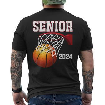 Graduate Senior Class Of 2024 Basketball Player Graduation Men's T-shirt Back Print | Mazezy