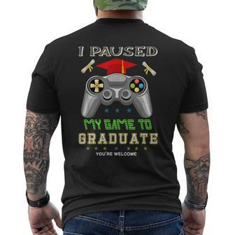 Graduation Gamer I Paused My Game To Graduate Class 2022 Mens Back Print T-shirt - Thegiftio