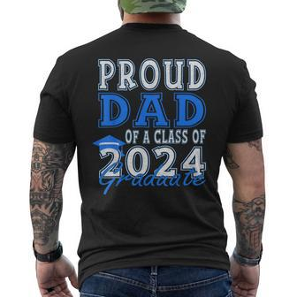 Graduation Proud Dad Of A Class 2024 Graduate Father Men's T-shirt Back Print - Seseable