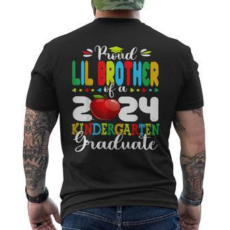Graduation Proud Lil Brother Of A 2024 Kindergarten Graduate Men's T-shirt Back Print - Seseable