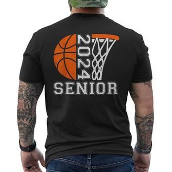 Graduation Senior Class 2024 Graduate Basketball Player Boys Men's T-shirt Back Print - Thegiftio