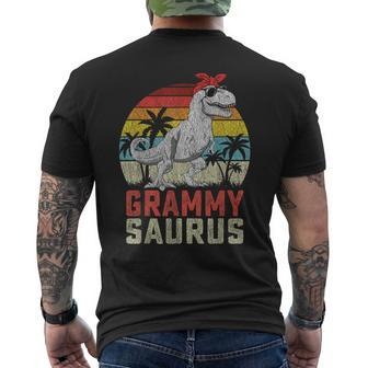 Grammysaurus T Rex Dinosaur Grammy Saurus Mother's Family Men's T-shirt Back Print - Monsterry UK