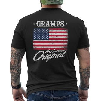 Gramps An American Original Patriotic 4Th Of July Mens Back Print T-shirt | Mazezy