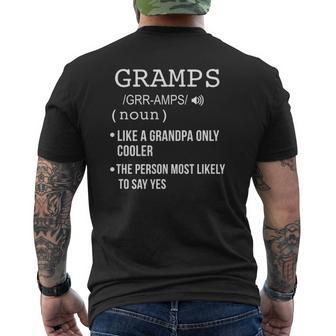 Gramps From Grandkids For Gramps Mens Back Print T-shirt | Mazezy