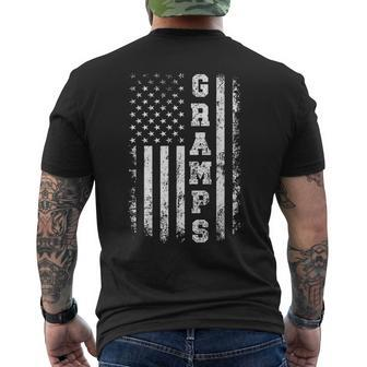 Gramps Patriotic American Flag Father's Day Grandpa Family Men's T-shirt Back Print - Seseable